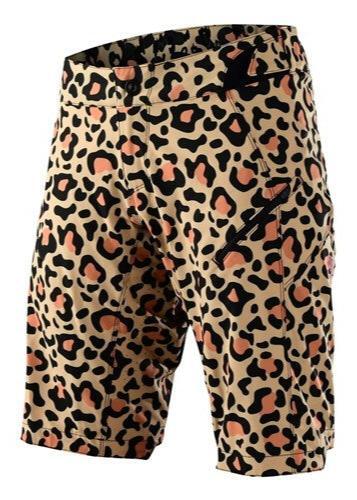 TROY LEE DESIGNS Womens LILIUM SHORTS SHELL - LEOPARD BRONZE