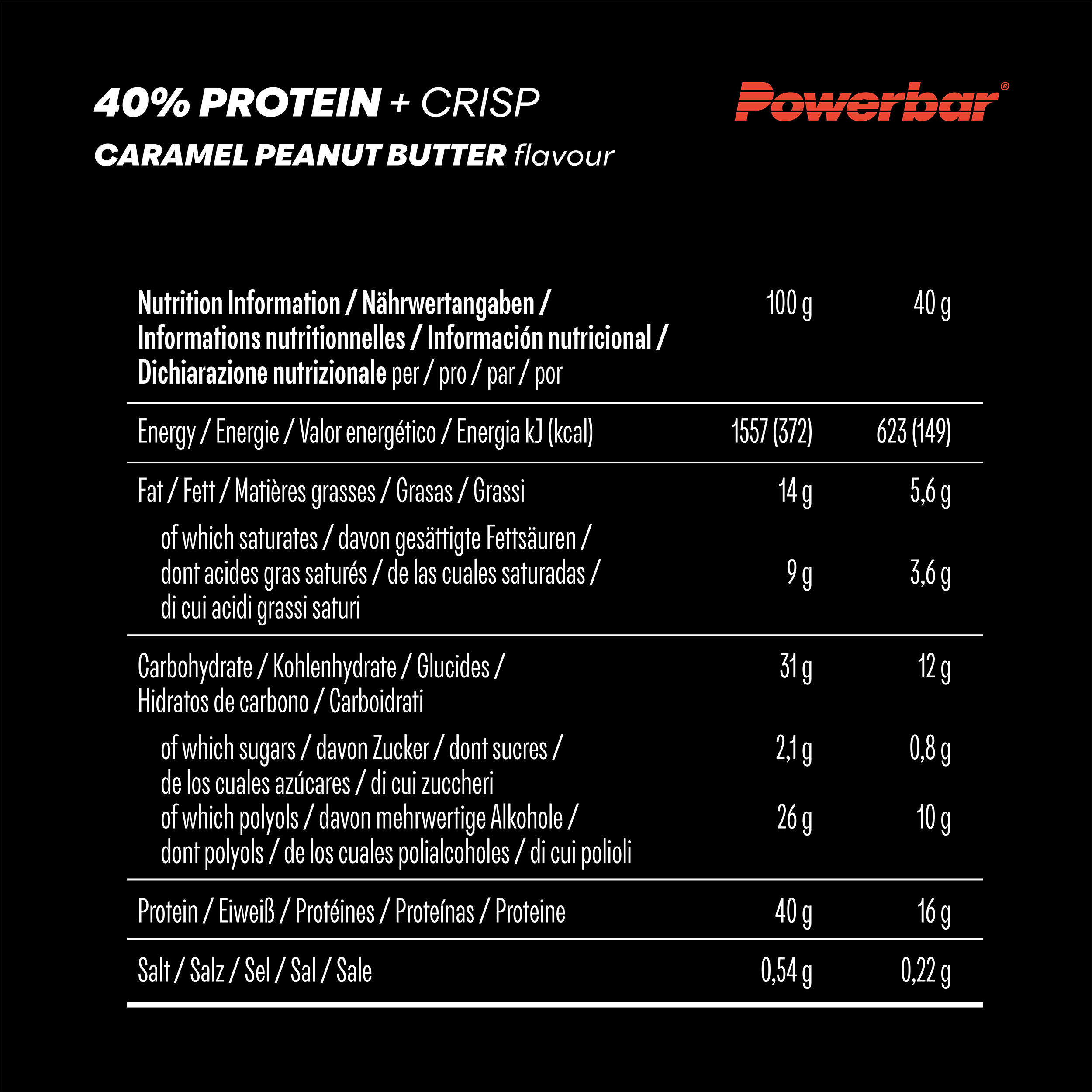 Barre protéinée 40% Crisp 40g PowerBar (lot de 12) 5/7