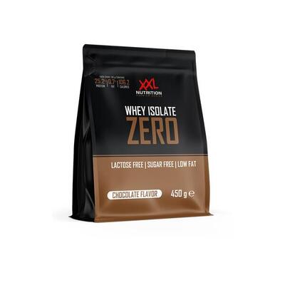 Whey isolate zero - 90% eiwit. whey isolaat. lactosevrij - chocolade - 450 gram