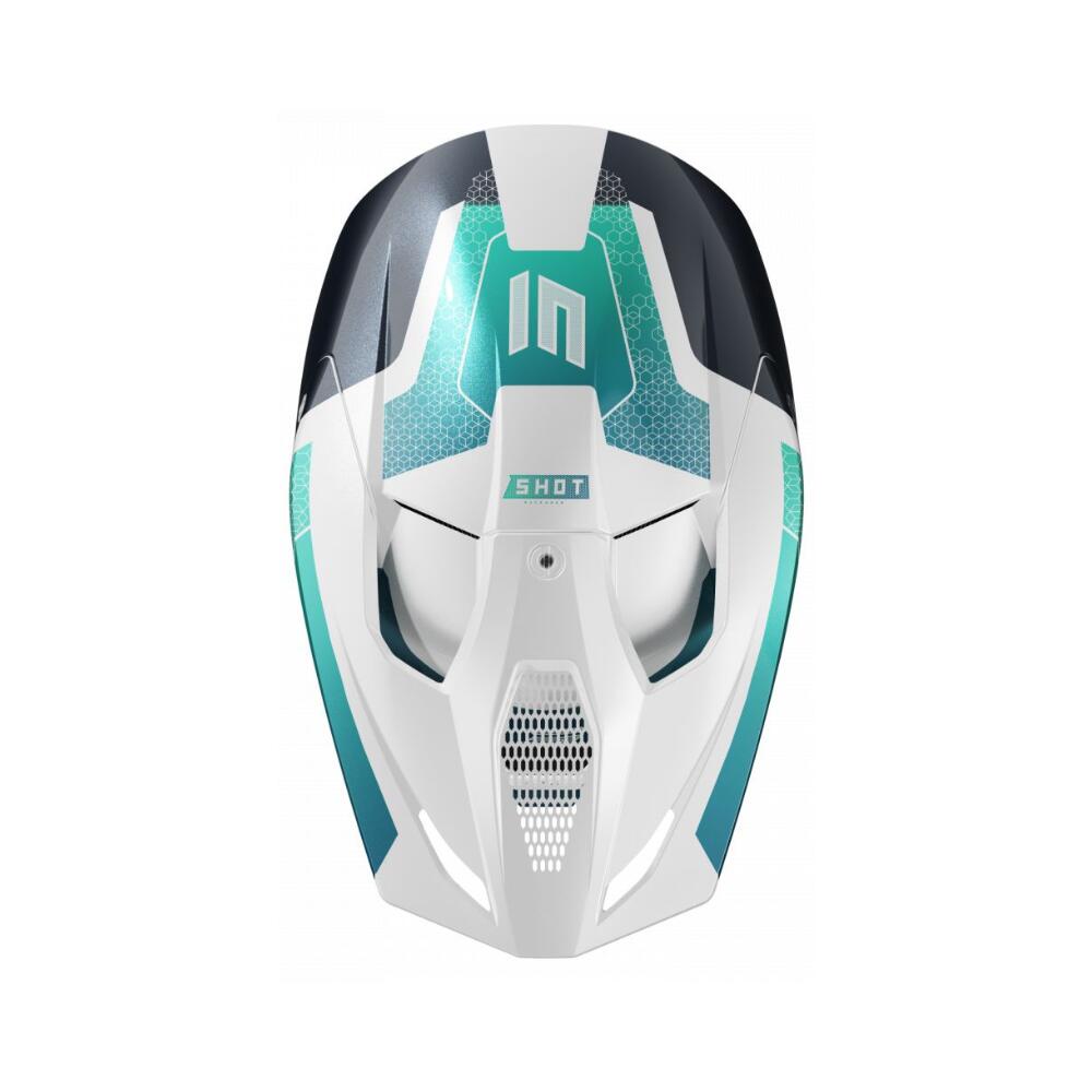 Casque Intégral Shot Race Phaser Bleu Turquoise Adulte 2/3