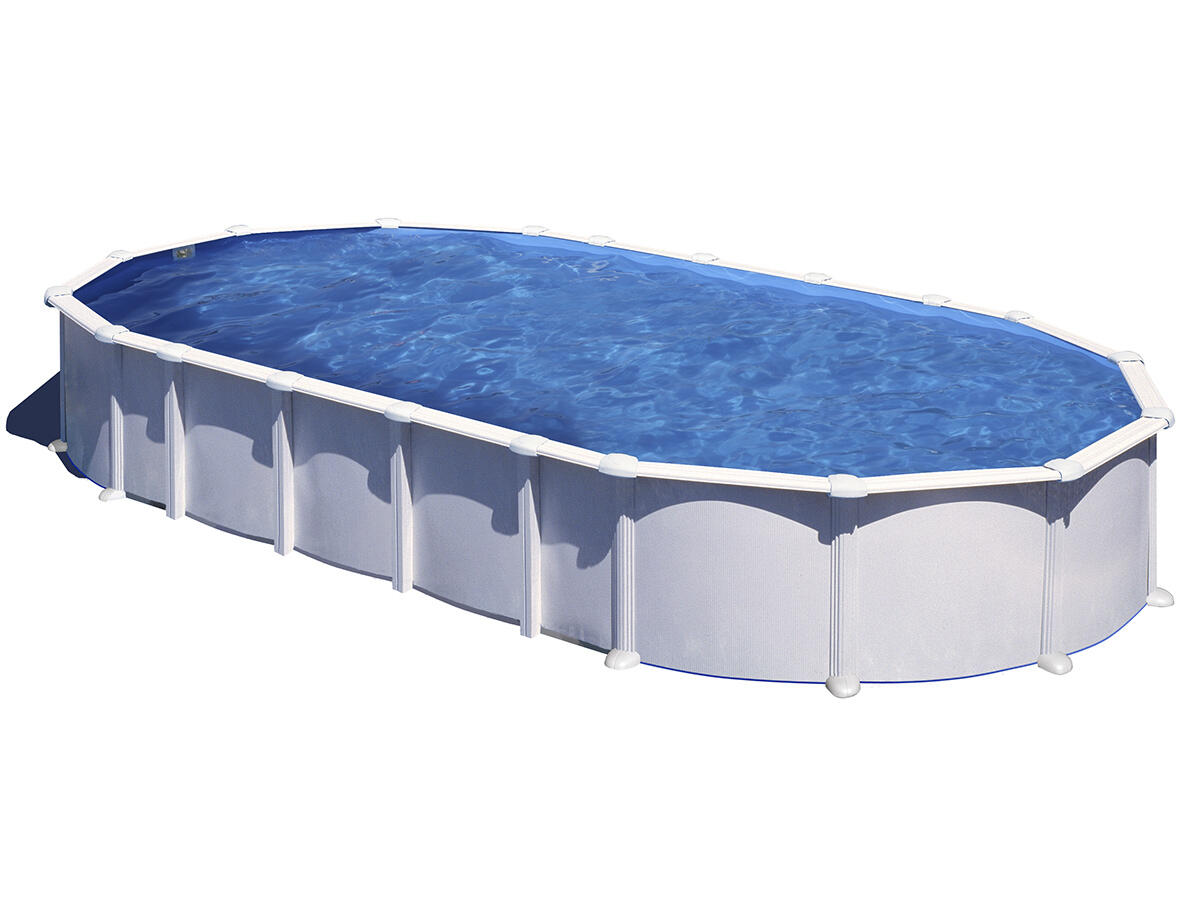 Piscina acero BLANCA 1000 x 550 x 132 cm 2/7