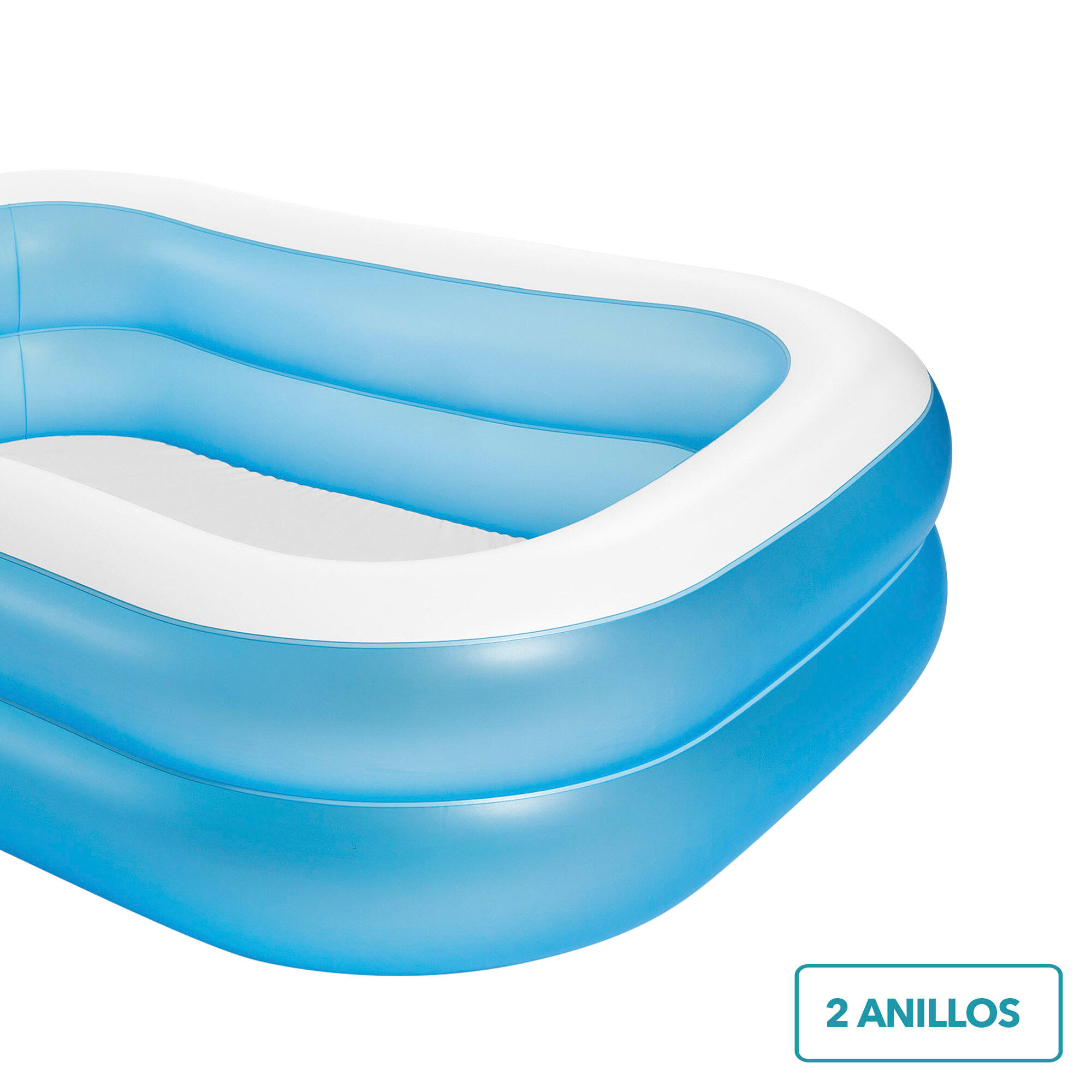 Intex 57180NP - Piscina Gonfiabile Family rettangolare, 203x152x48 cm 3/7