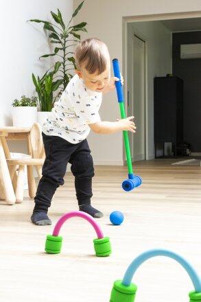Gra plenerowa dla dzieci Active play miękki krokiet 4/4