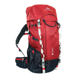 Sac à dos randonnée homme femme, sac à dos de trekking voyager 50 litres rouge