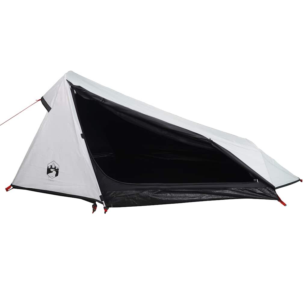 Tente tunnel VidaXL 1 place imperméable tissu occultant blanc 2/7