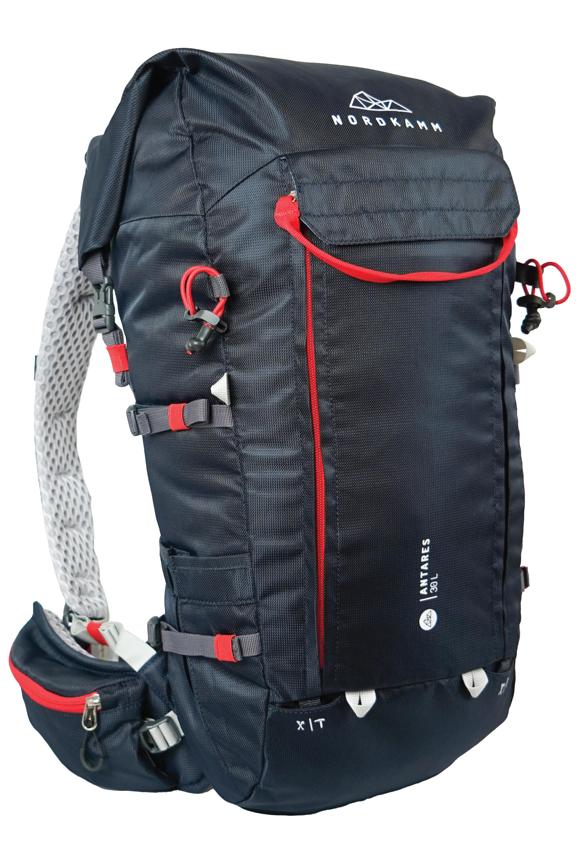 NORDKAMM Wanderrucksack Damen Herren Rucksack für Bergsport, Rolltop, 30 Liter blau