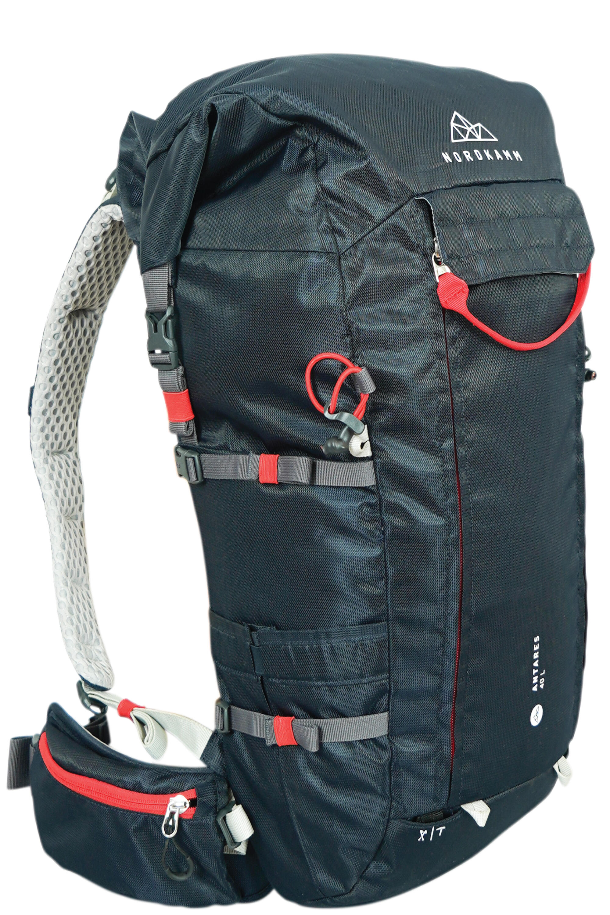 NORDKAMM Wanderrucksack Damen Herren Rucksack für Bergsport, Rolltop, 40 Liter blau
