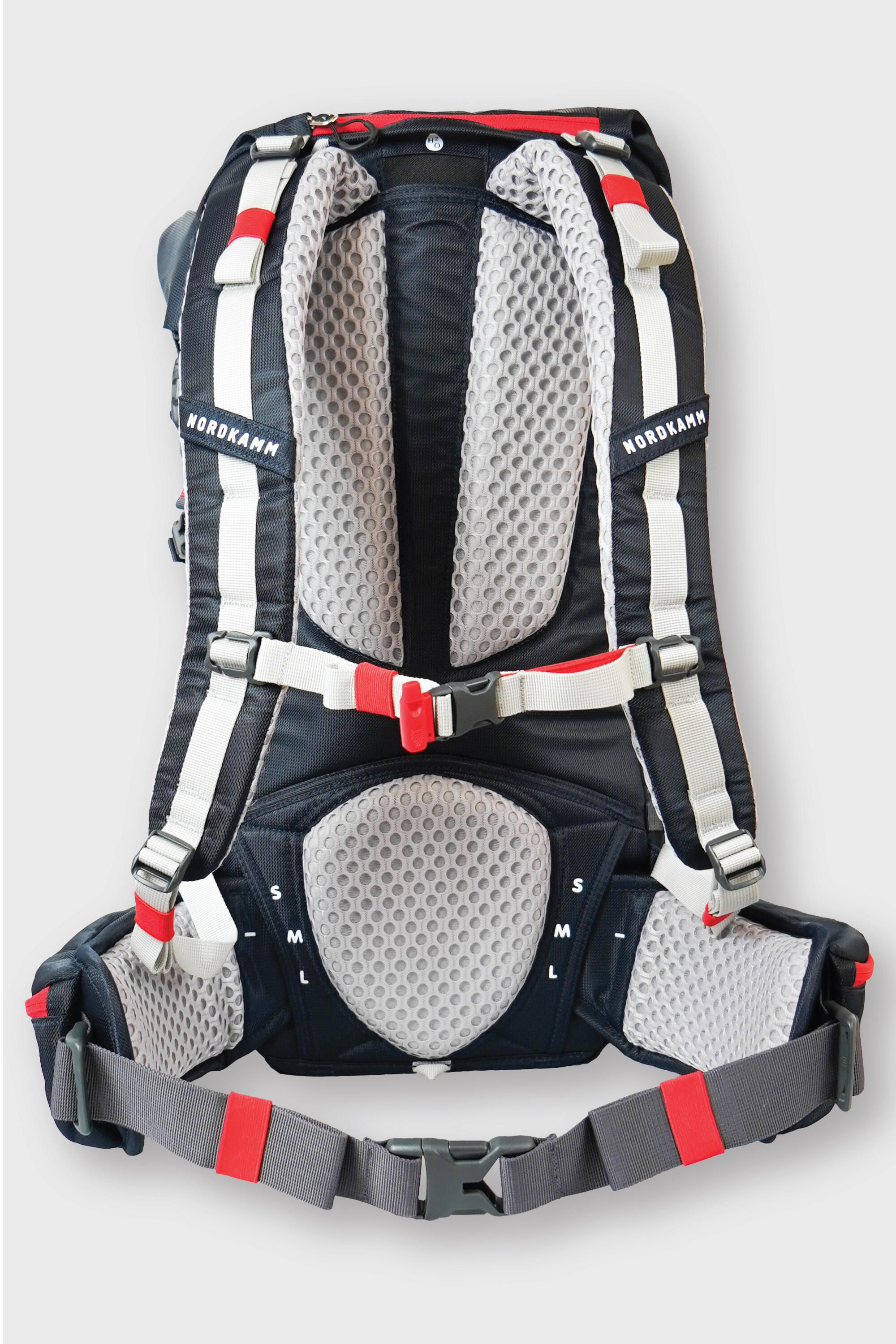 Wandel rugzak dames heren bergsport dagrugzak wandelen rolltop 40 liter blauw 2/5