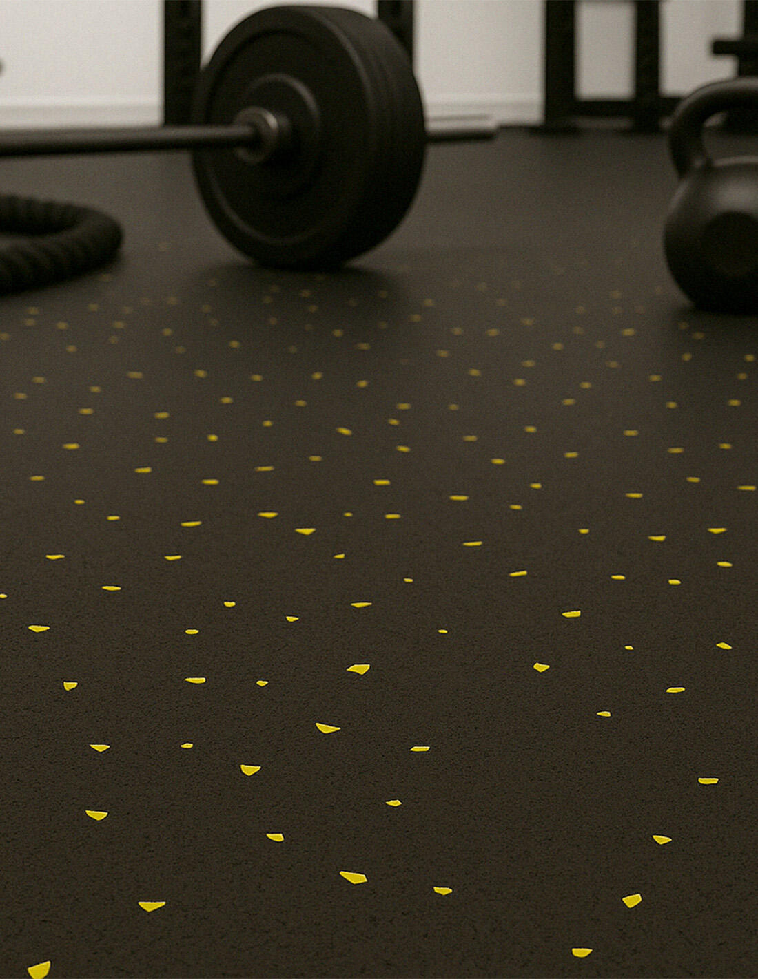 Suelo para gimnasio SPORT PREMIUM  6mm 1,25x10m JARDIN202 Amarillo 2/5