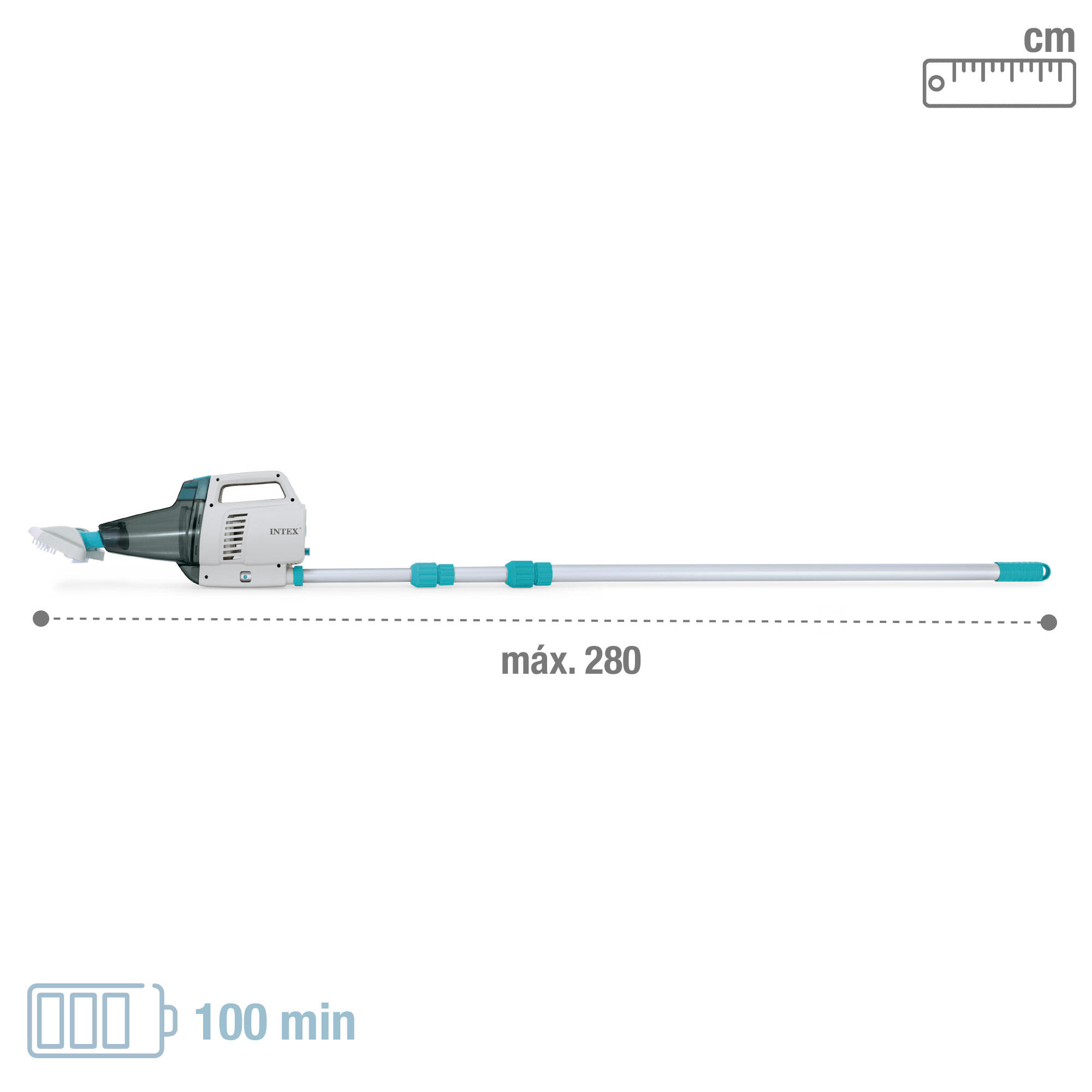 Intex 28628 - Aspirapolvere Vacuum Ricaricabile per Piscine e Spa 6/7