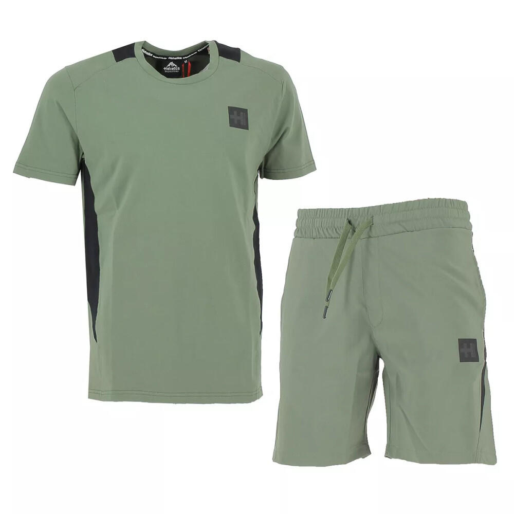 Helvetica - Ensemble Short Tee Shirt Helvetica 40 Lacage - Coffret Textile - Vert - 36 Xs - Decathlon