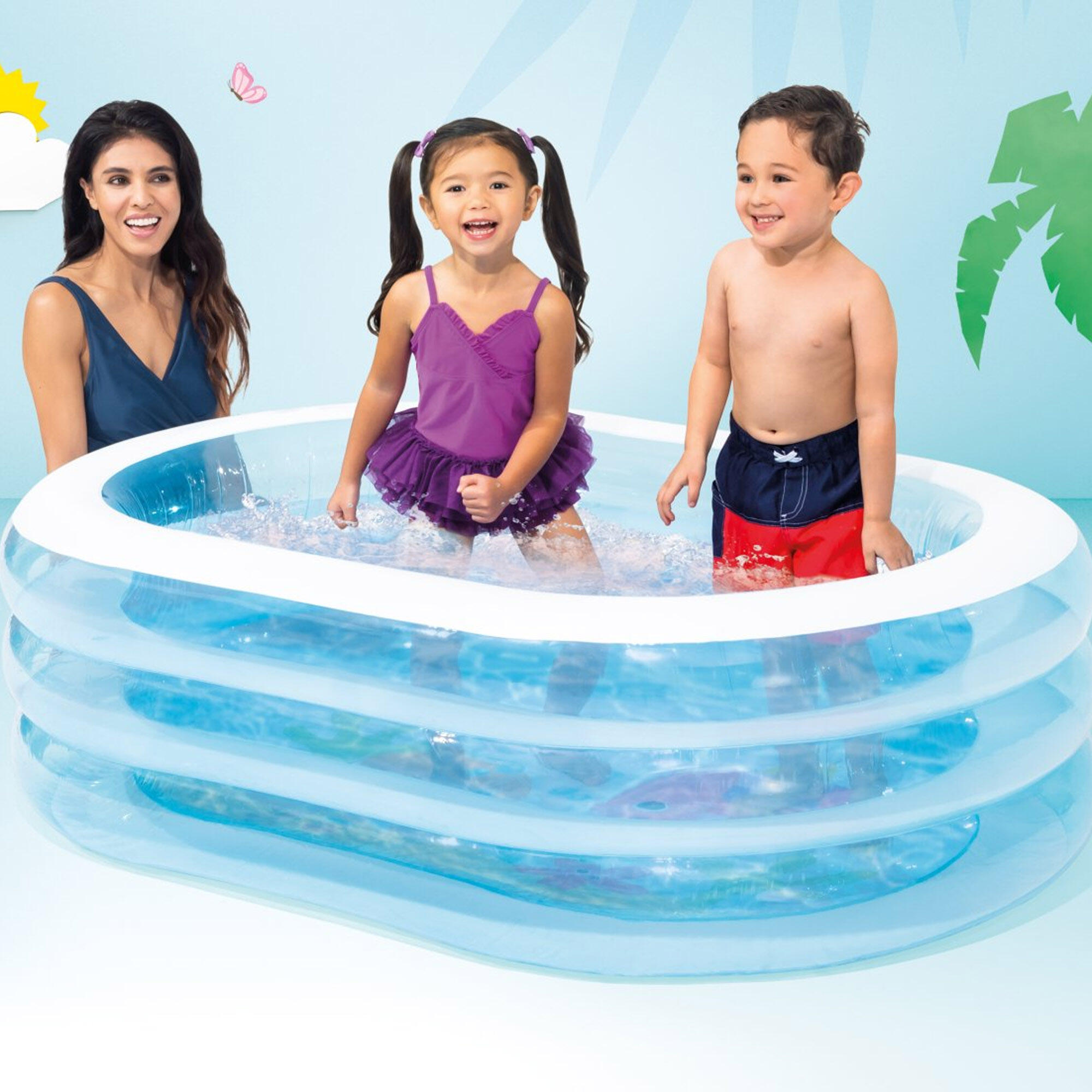 Intex 57482NP - Piscina Baby Ovale, Colori Assortiti, 163x107x46 cm 2/7