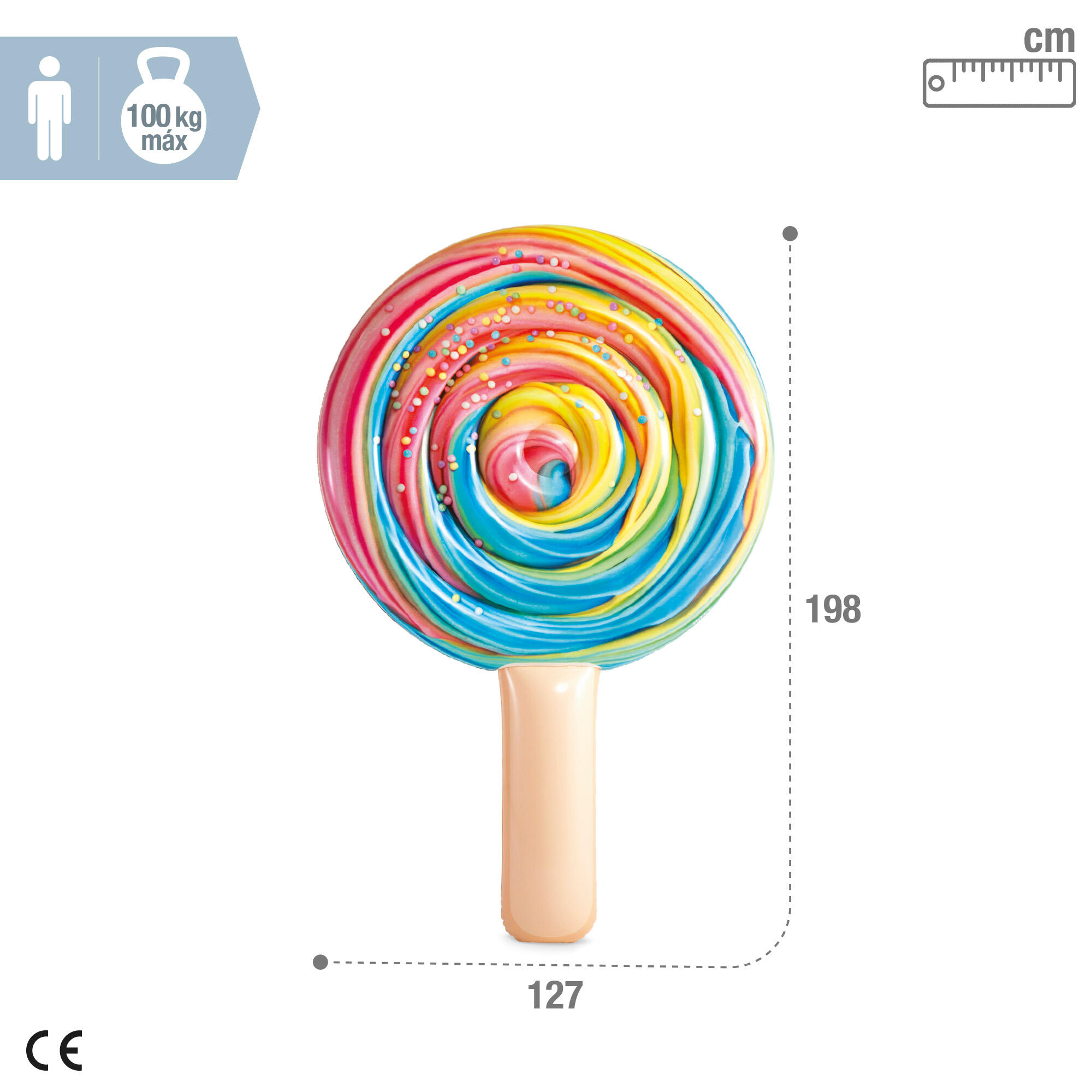 Colchão Insuflável pirulito multicolorido 127x25x198 cm INTEX 6/7