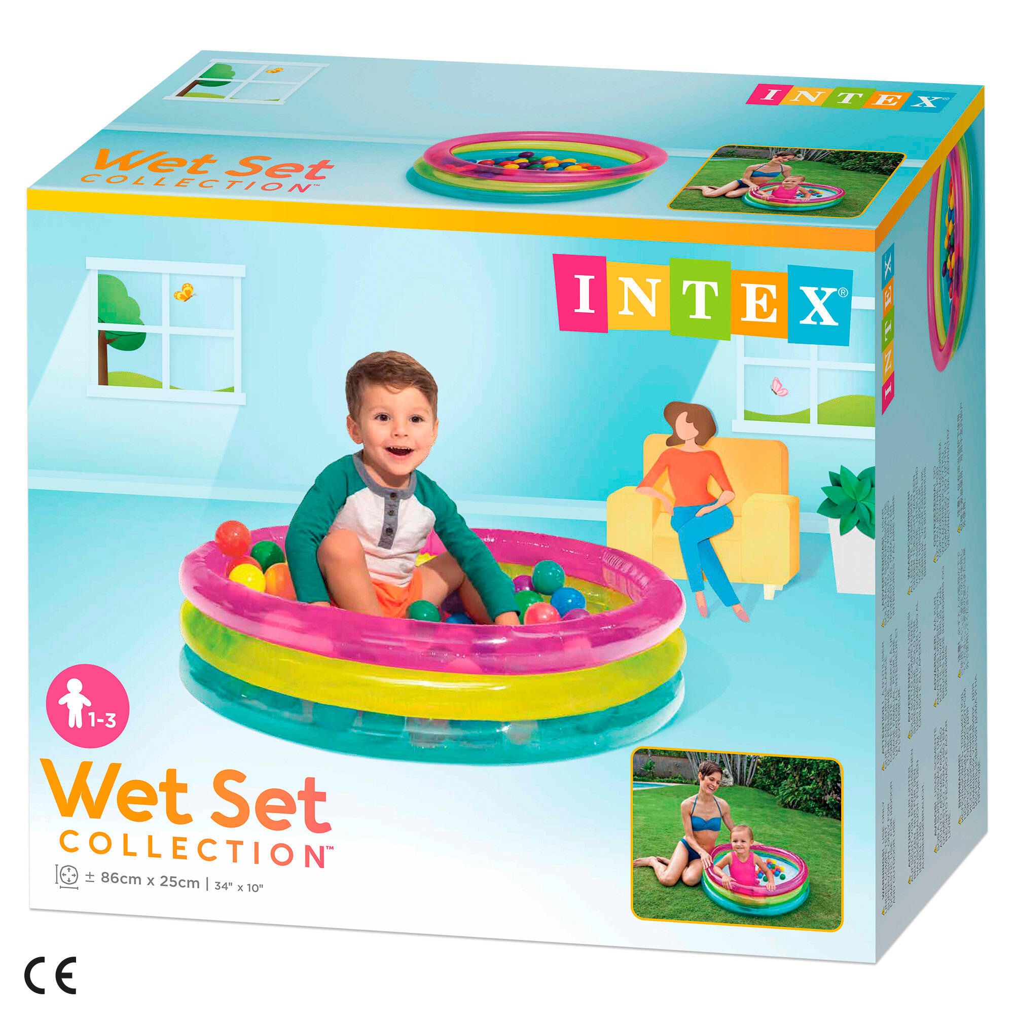 Piscina de bolas insuflável intex 50 bolas 4/5