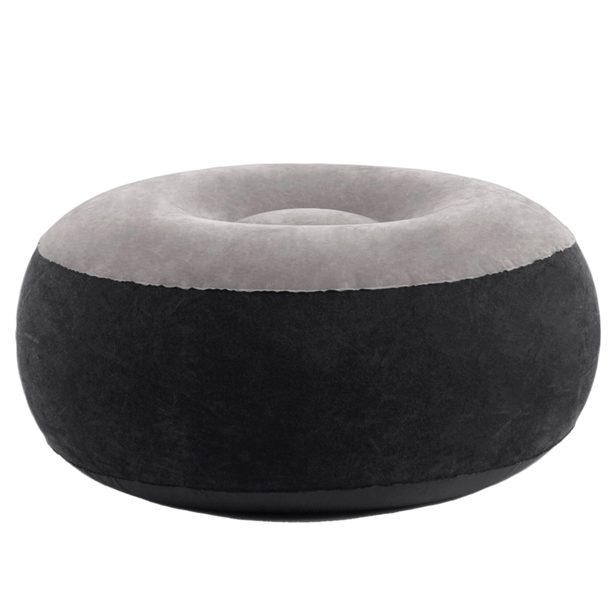 Poltrona Lounge Gonfiabile Intex - 102x137x79 Cm, Con Poggiapiedi, Grigio/Nero - Foto 5