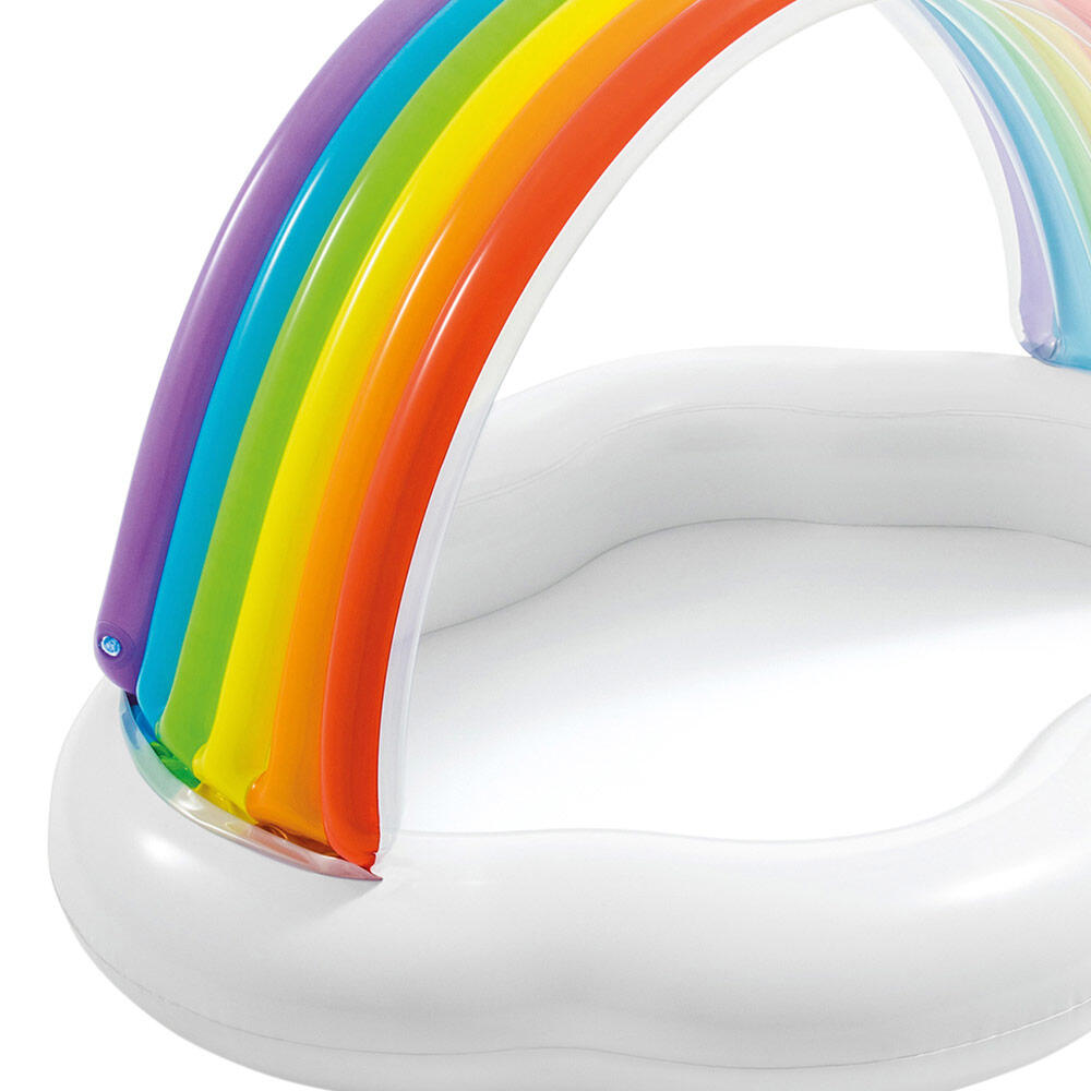 Piscina desmontable bebé Intex con toldo arcoiris 142x119x84 cm 3/5