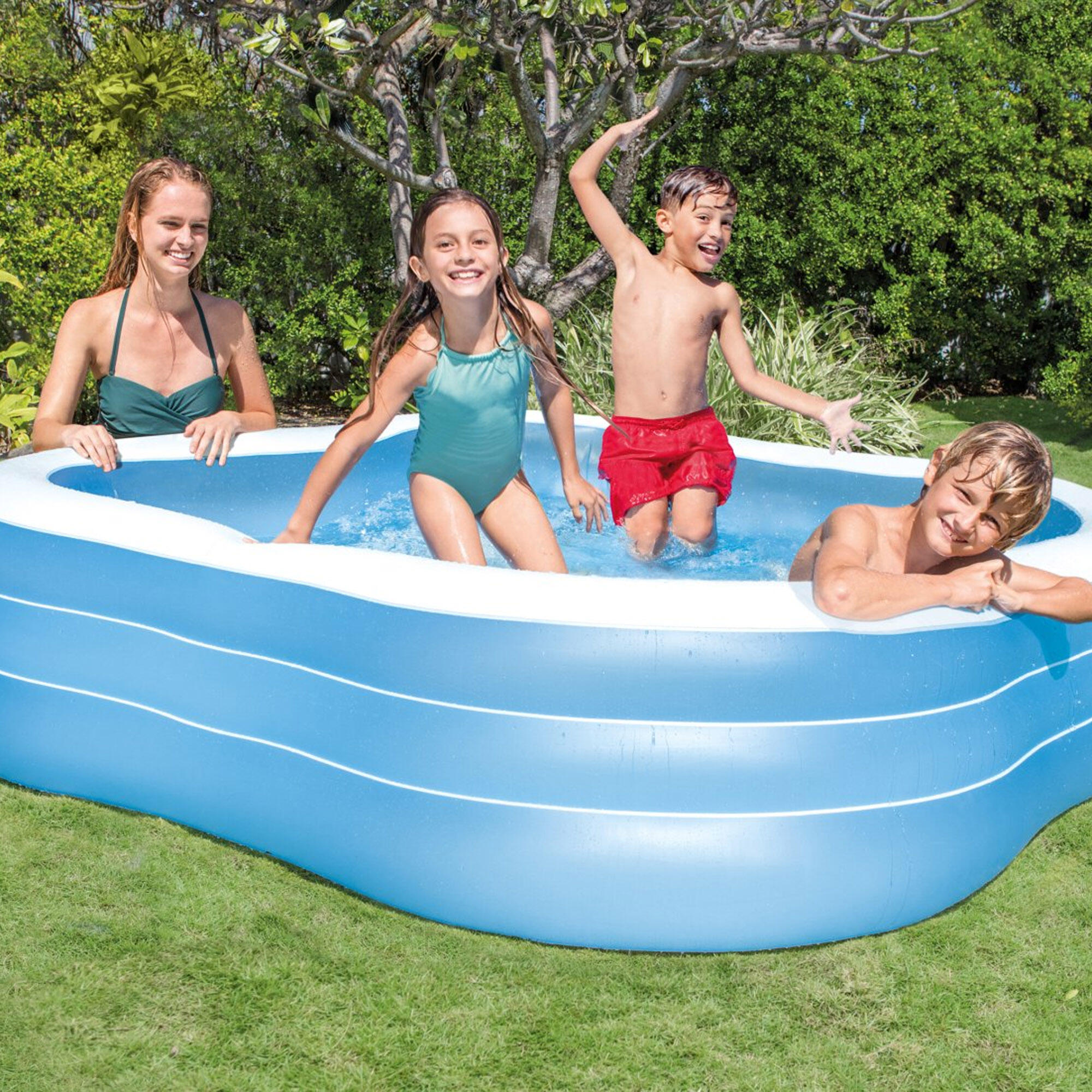 Piscina insuflável intex quadrada 229x229x56 cm - 1.215 litros 4/7