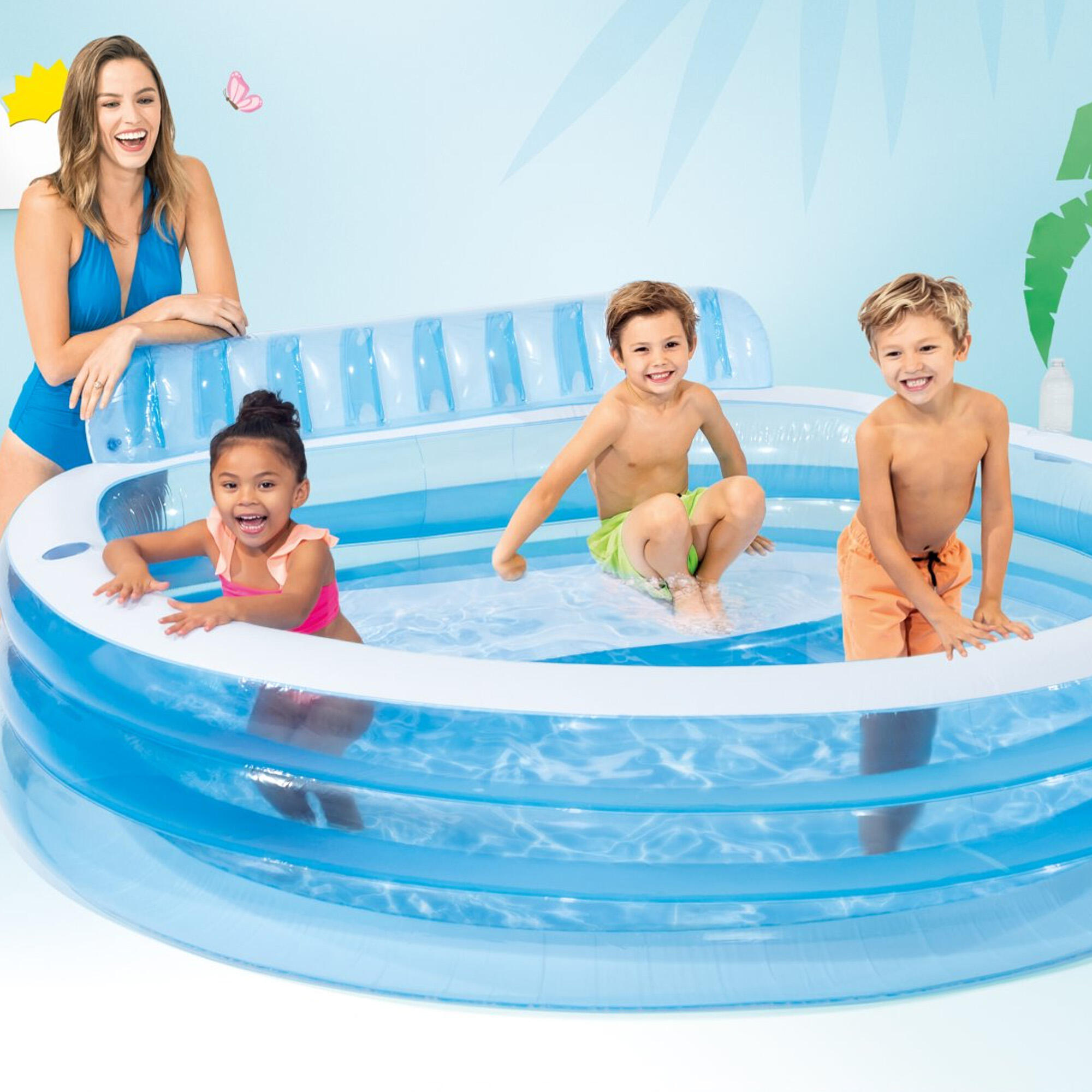 Piscina insuflável intex com poltrona 229x218x79 cm - 640 l 2/4