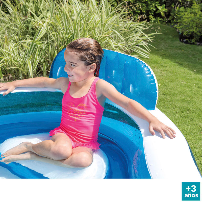 Piscina insuflável com assentos 229x229x66 cm - 990 l