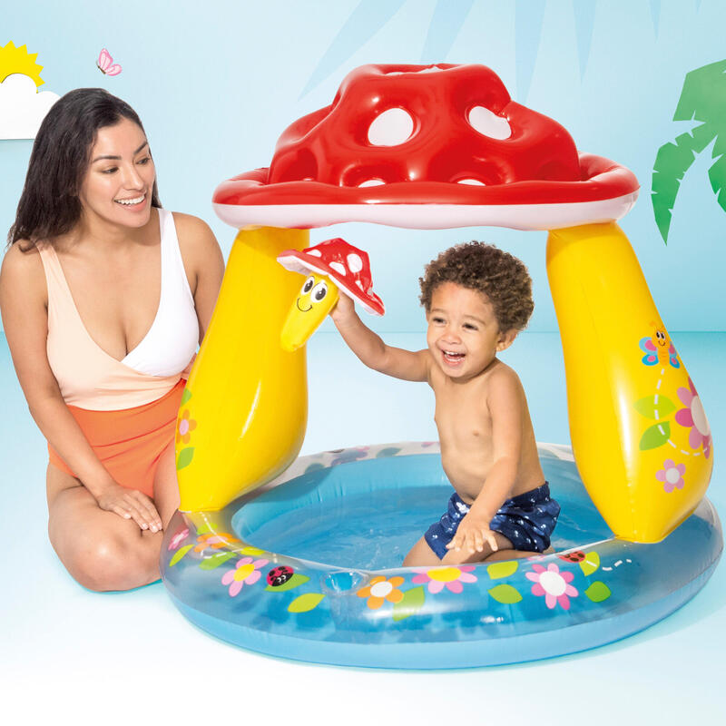 Piscina insuflável Intex cogumelo & guarda-sol 102x102x89 cm - 45 l