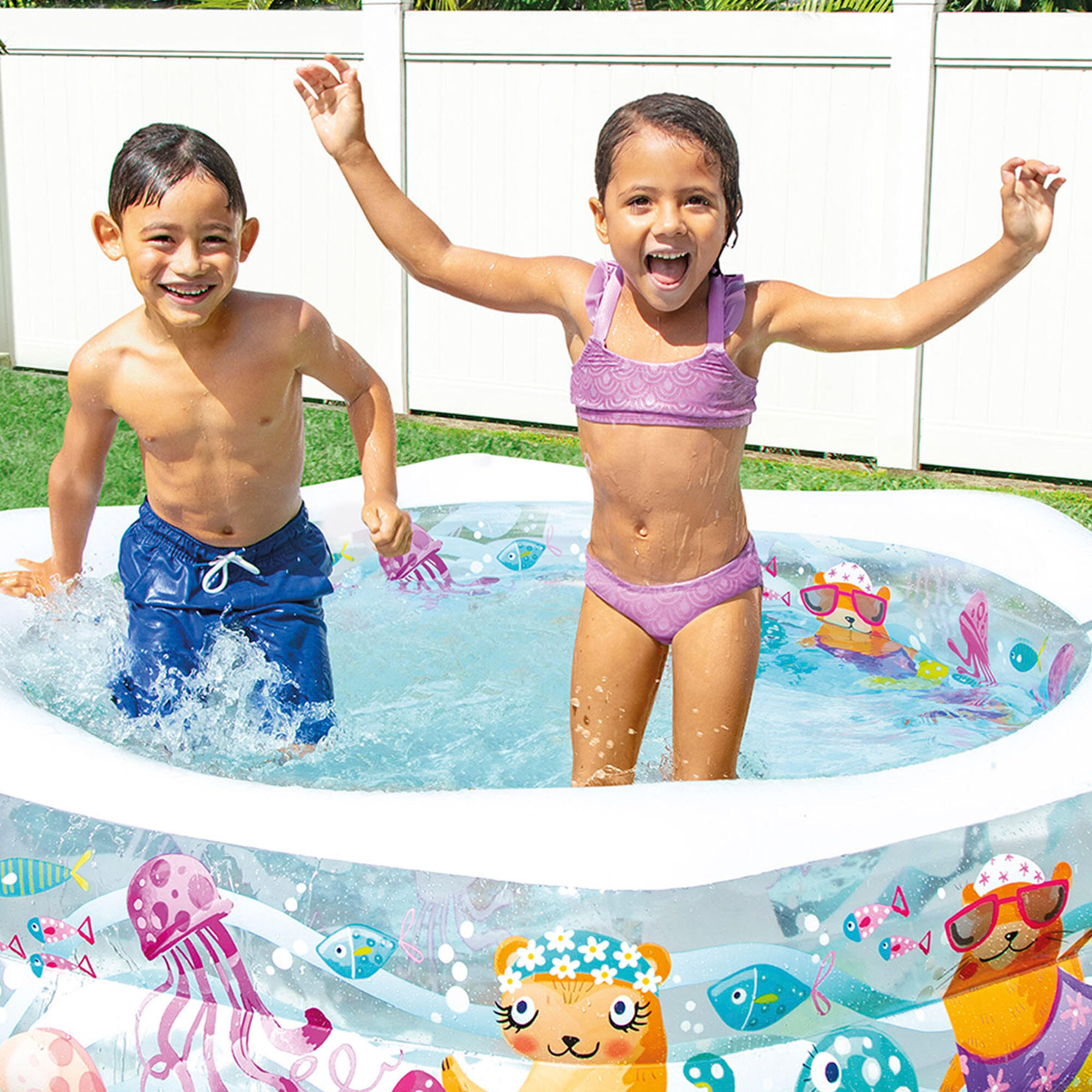 191 x 178 x 61 cm Intex Kinderbecken Happy Otter 4/7