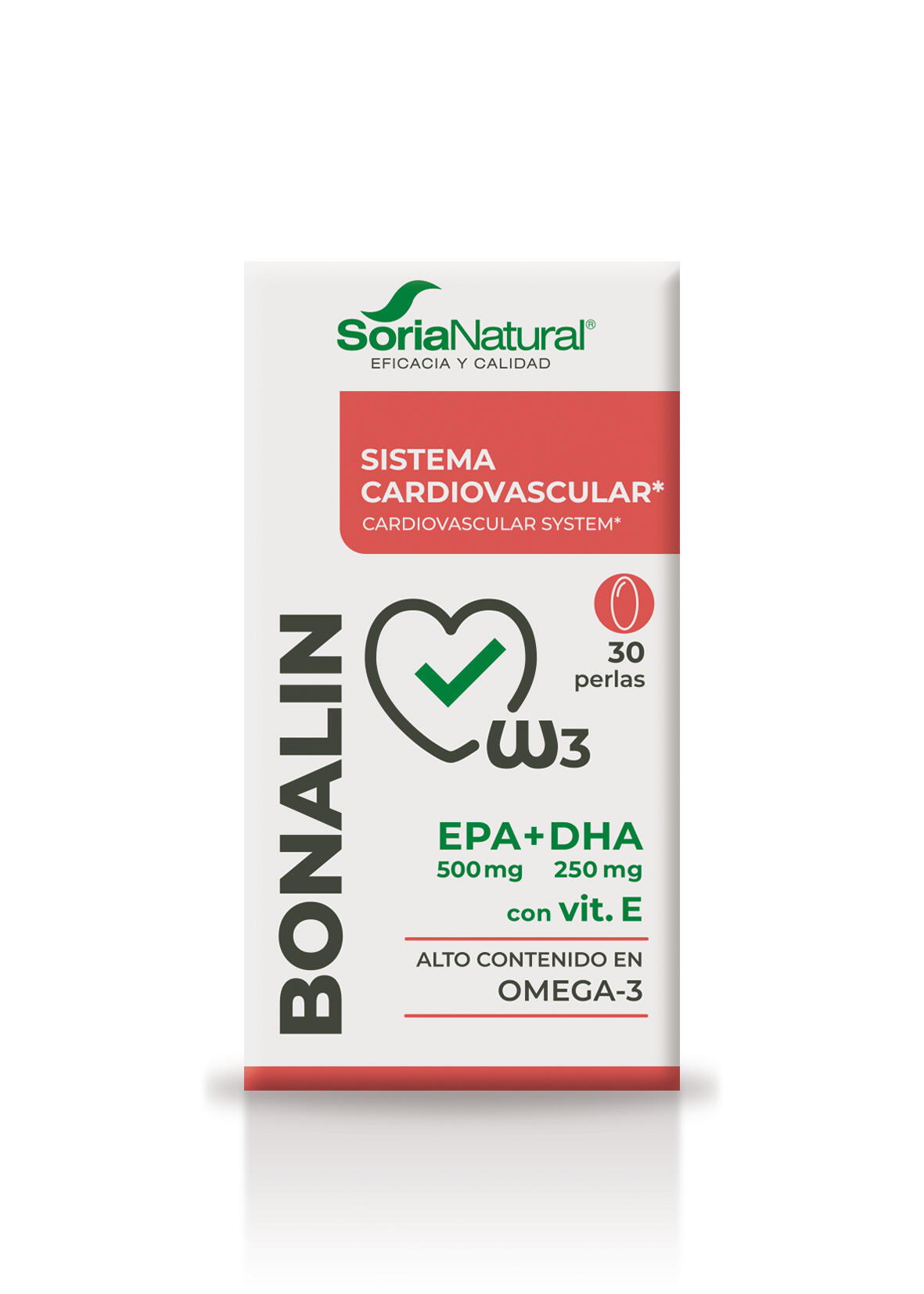 Bonalín EPA+DHA Omega 3 Alta Concentración para Corazón, Mente y Vista 30 perlas 3/5