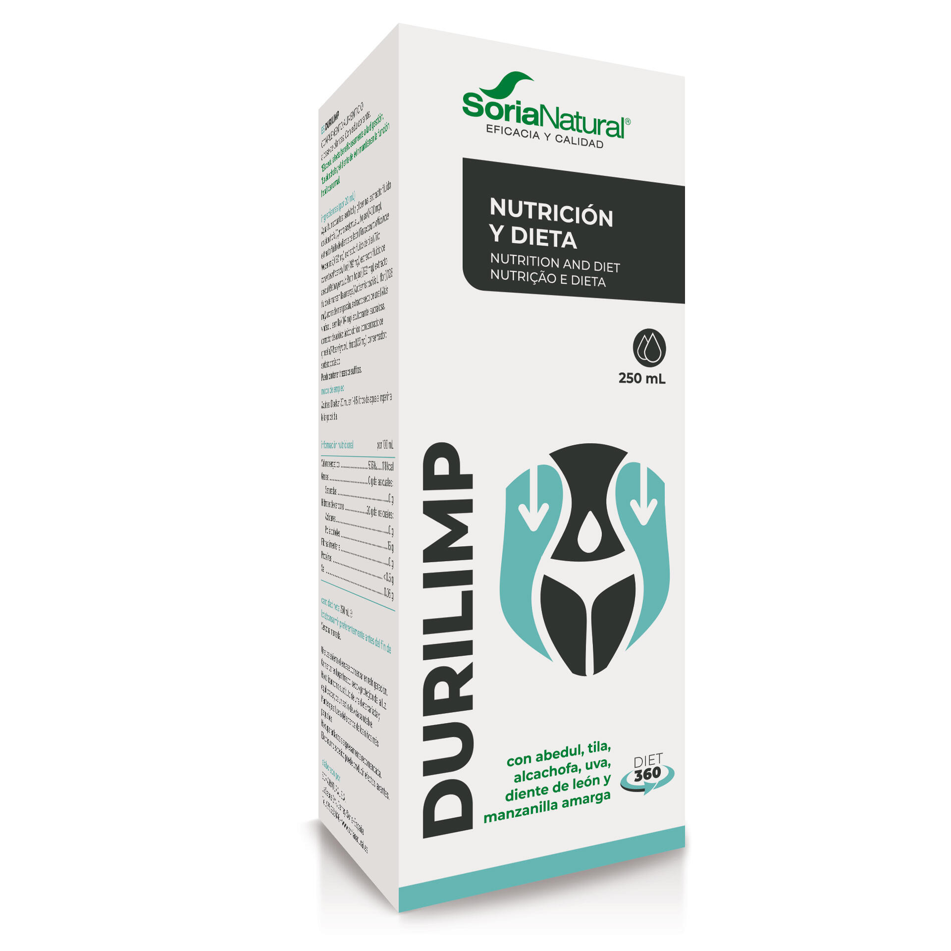 Durilimp Drenante Detox con Alcachofa, Diente de León y Uva - 250 ml 2/6