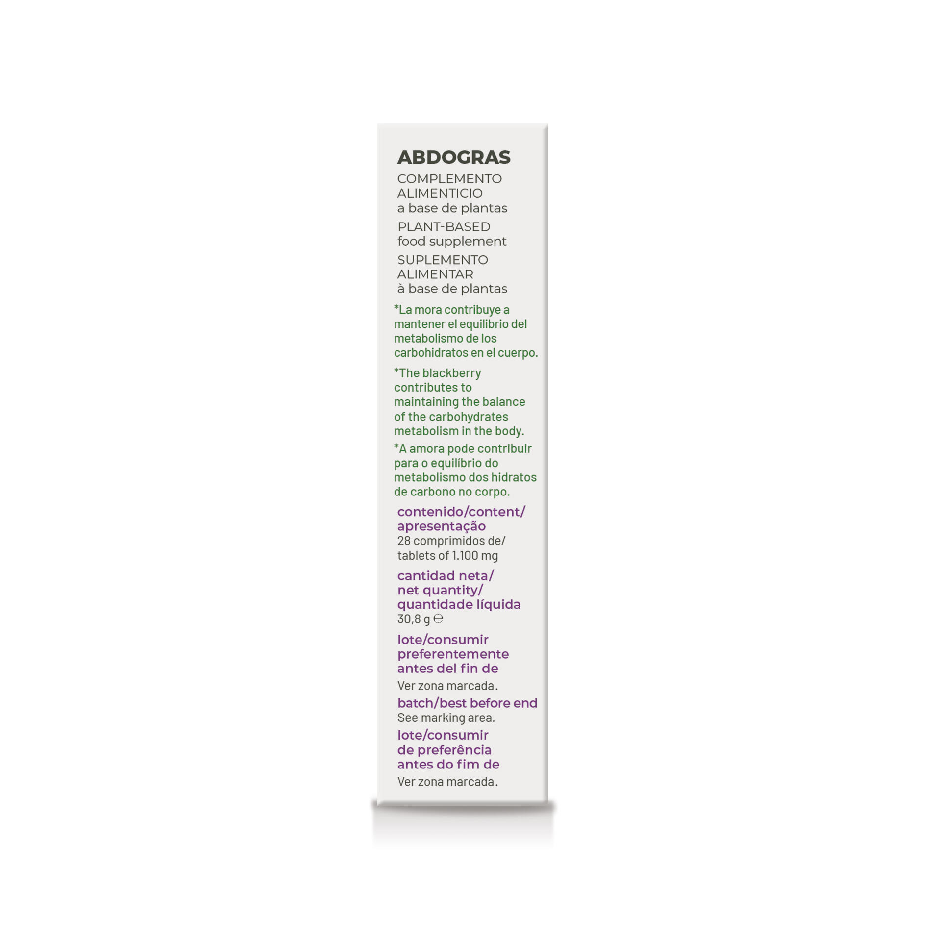 Abdográs Reductor Natural de Grasa Abdominal y Visceral - 28 Comprimidos 6/6