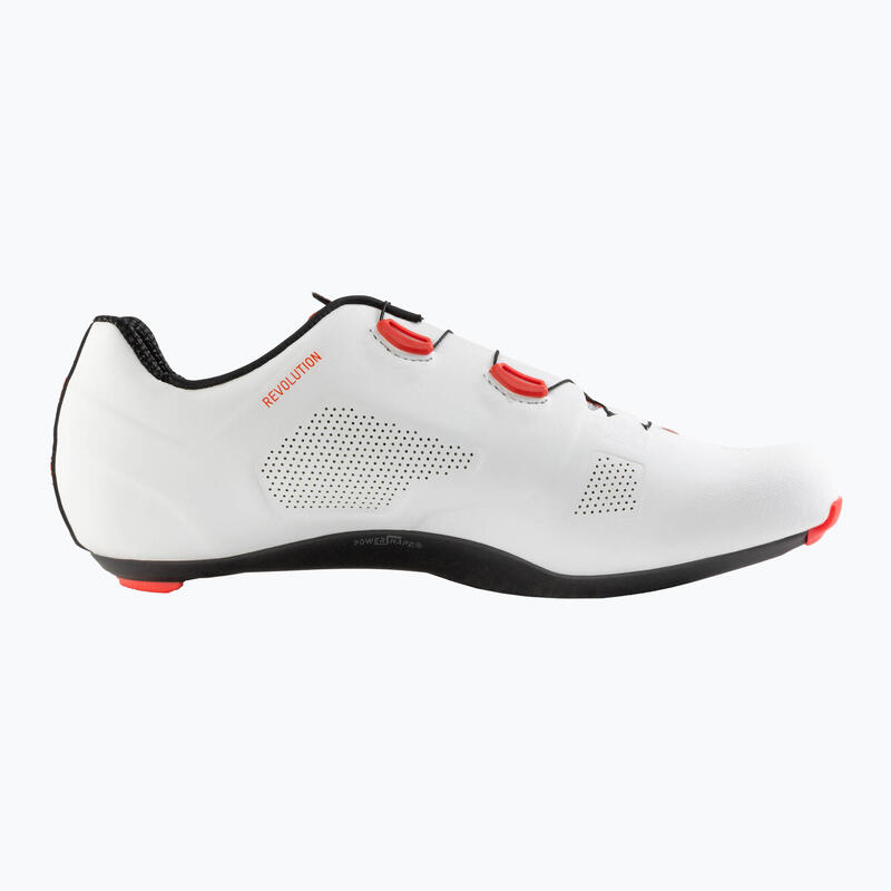 Pantofi ciclism sosea - Revolution - White | Red Fluo