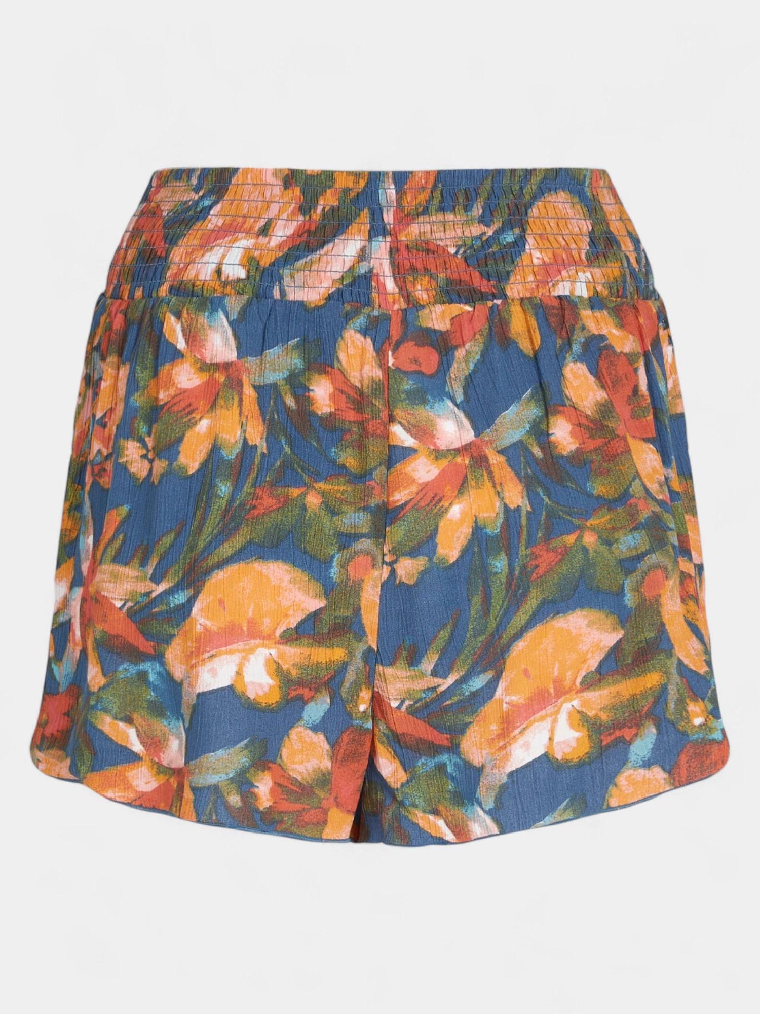 O'NEILL O'neill Shorts JOHNNY SMOCKED WAIST SHORTS DAMES Blue Painted Tropics 6/7