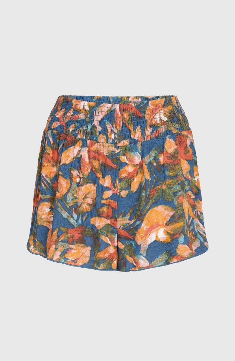 O'NEILL O'neill Shorts JOHNNY SMOCKED WAIST SHORTS DAMES Blue Painted Tropics 5/7