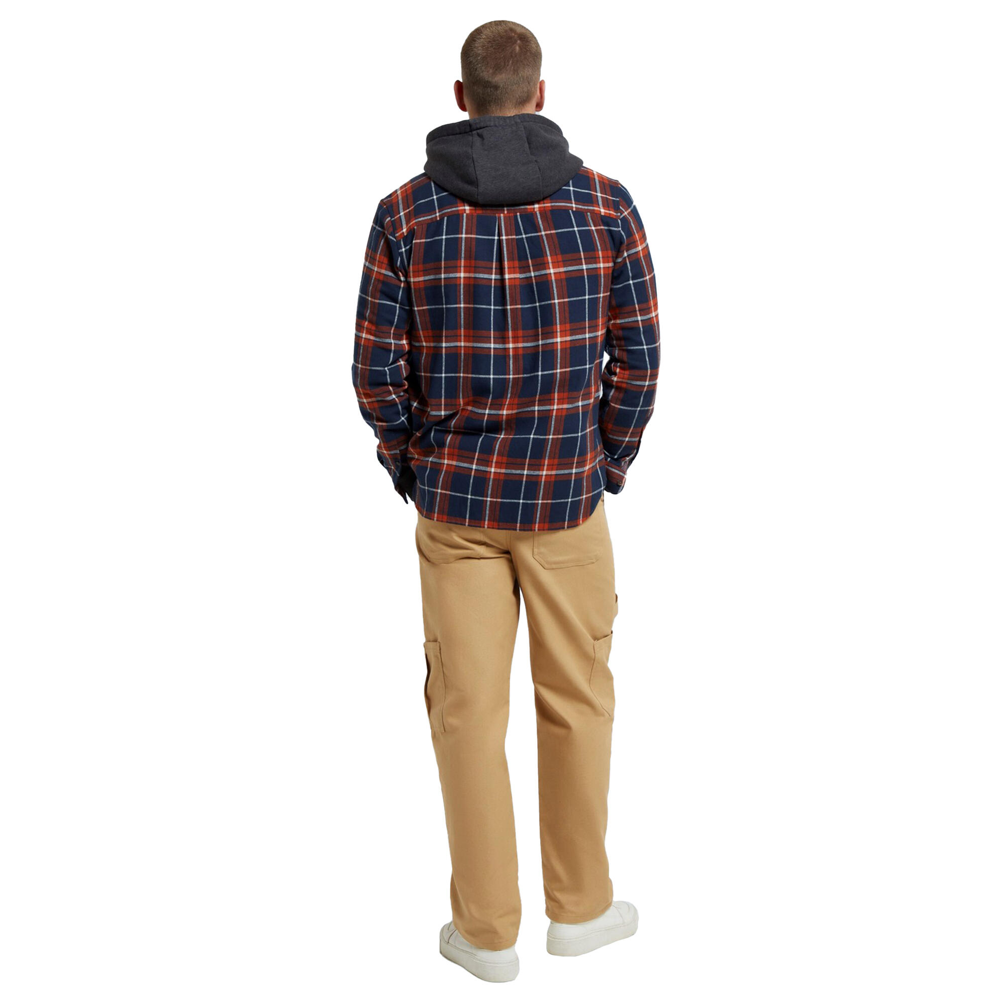 Mens Cove Flannel Shirt (Navy) 4/4