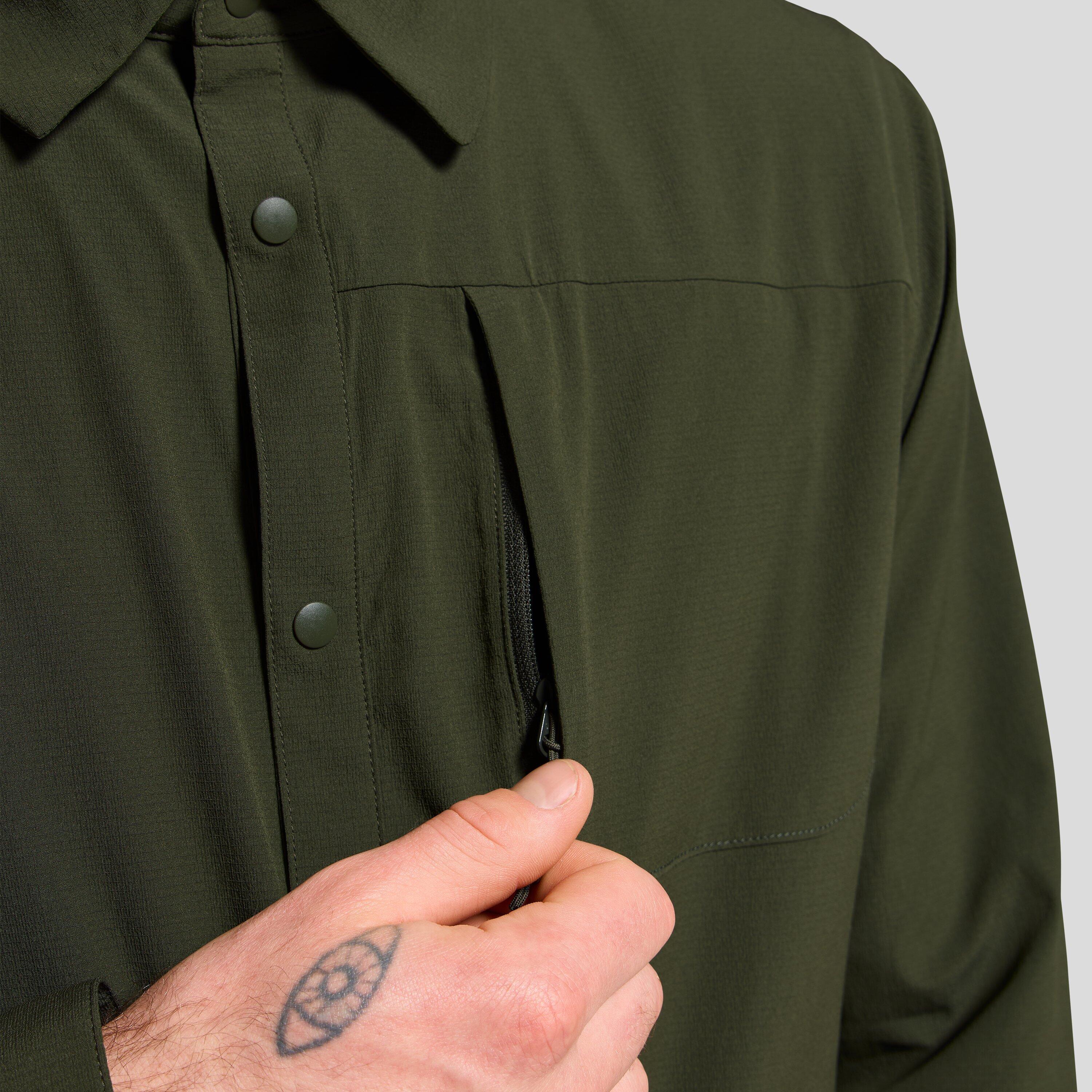 Odlo Hyper Contrast Long Sleeve Shirt Khaki 3/7