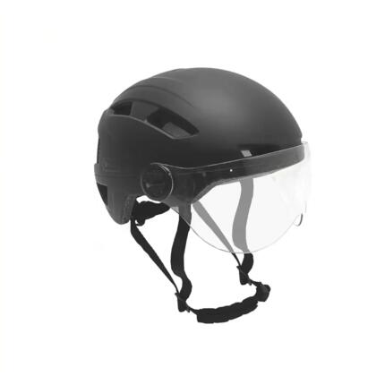 Kask Speed Pedelec z wizjerem – matowy czarny kask rowerowy