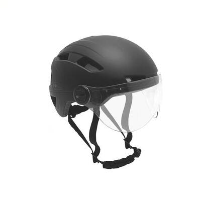 Speed pedelec helm met vizier - mat zwart fietshelm