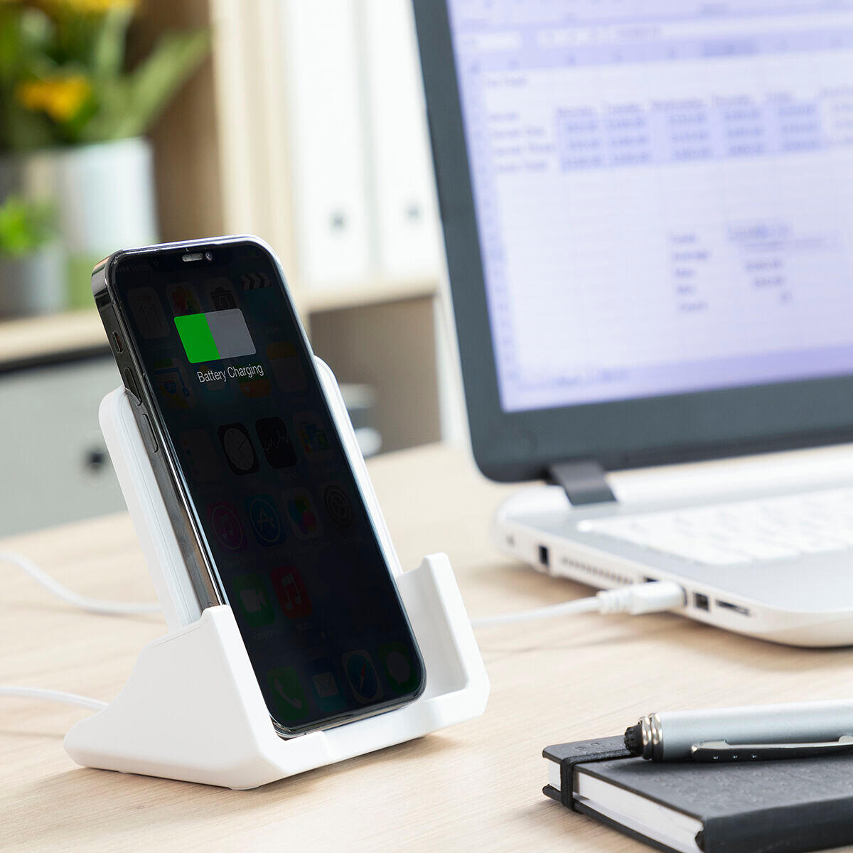 Multi-position Wireless Charger with Support Base InnovaGoods POMCHAR 5/5