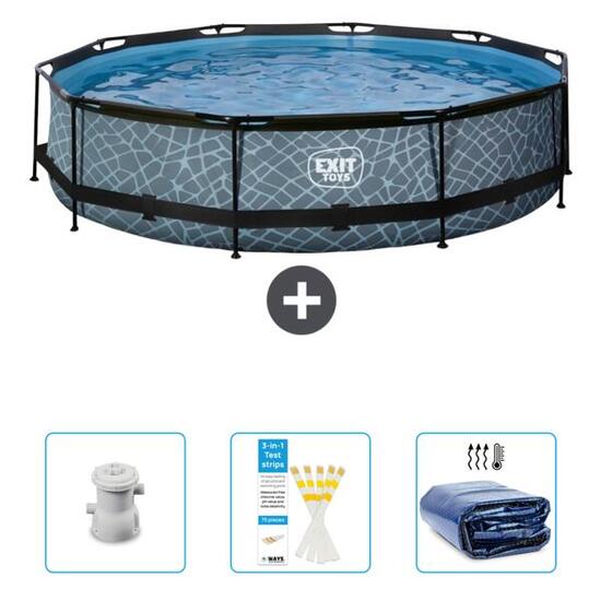 Piscine Ronde - 360x76 cm + Accessoires CB86