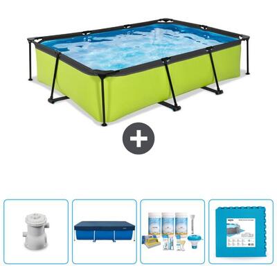 Steenprint zwembad rechthoekig - 300x200x65 cm + accessoires cb60