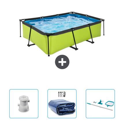 Piscine Rectangulaire - 220x150x65 cm + Accessoires CB78