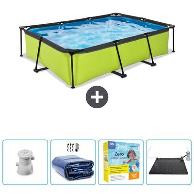 Steenprint zwembad rechthoekig - 300x200x65 cm + accessoires cb11