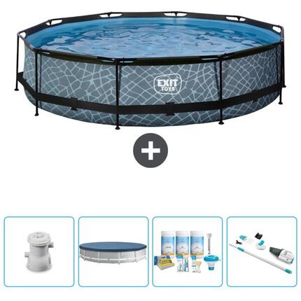 Piscine Ronde - 360x76 cm + Accessoires CB19