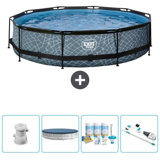 Piscine Ronde - 360x76 cm + Accessoires CB19