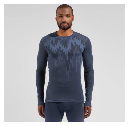 Base Layer Odlo Active Warm Print Bleu 4/5