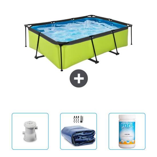 Piscine Rectangulaire - 220x150x65 cm + Accessoires CB75