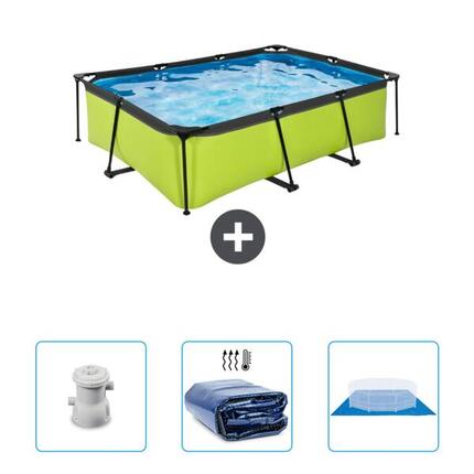 Piscine Rectangulaire - 220x150x65 cm + Accessoires CB76