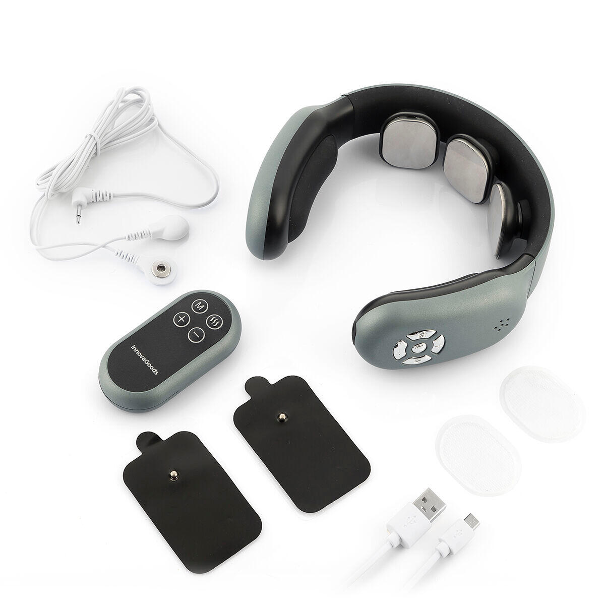 INNOVAGOODS Masajeador Cervical Recargable con Mando InnovaGoods
