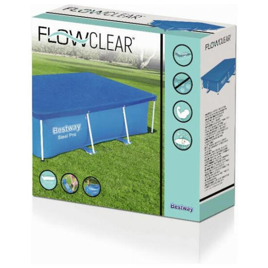 Bestway Flowclear Piscine Rectangulaire Bâche de Couverture 259 x 170 cm