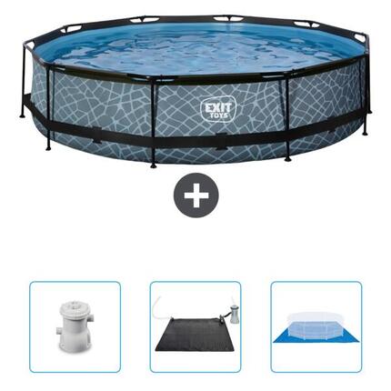 Piscine Ronde - 360x76 cm + Accessoires CB91