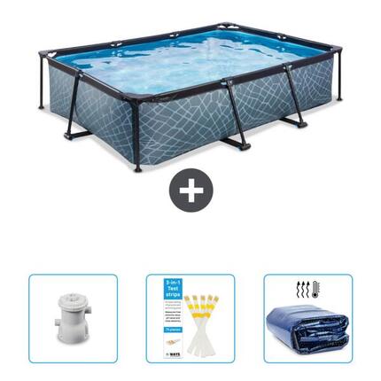 Piscine Rectangulaire - 300x200x65 cm + Accessoires CB74