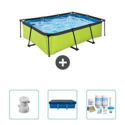 Piscine Rectangulaire - 220x150x65 cm + Accessoires CB63